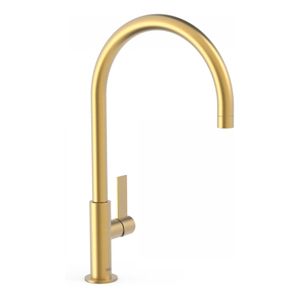 Keukenkraan Tres Top | Opbouw | 360° Draaibaar | Mengkraan | 1-hendel | Rond | 24k Goud mat