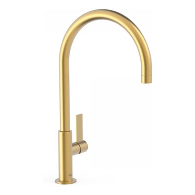 Keukenkraan Tres Top | Opbouw | 360° Draaibaar | Mengkraan | 1-hendel | Rond | 24k Goud mat