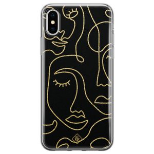 iPhone XS Max siliconen hoesje - Abstract faces