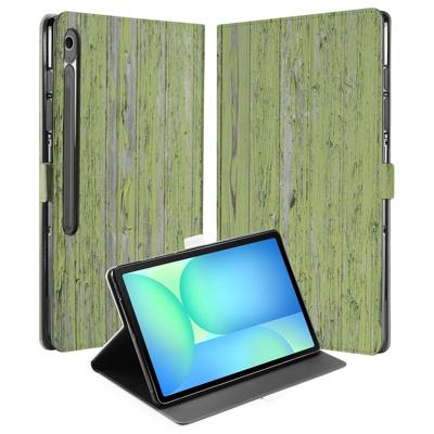 Tablet Book Case Green Wood Samsung Galaxy Tab S10 FE Plus Tablet Book Case Green Wood Samsung Galaxy Tab S10 FE Plus