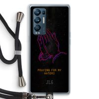 Praying For My Haters: Oppo Find X3 Neo Transparant Hoesje met koord