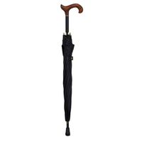 Gastrock Paraplu wandelstok - 78 cm lang - Derby handvat - Polyesterdoek 84 cm doorsnede - Donkergrijs - thumbnail