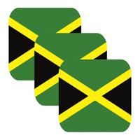 Bierviltjes Jamaica - 45x stuks - vierkant - landen thema - 9x9 cm