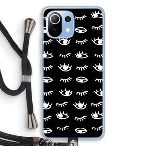 Eye pattern #3: Xiaomi Mi 11 Lite Transparant Hoesje met koord