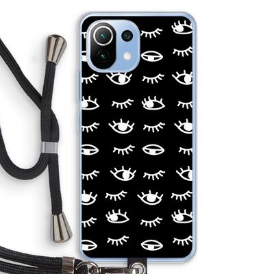 Eye pattern #3: Xiaomi Mi 11 Lite Transparant Hoesje met koord