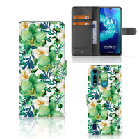 Motorola G8 Power Lite Hoesje Orchidee Groen - thumbnail
