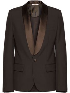 Valentino Garavani blazer à revers contrastants - Marron