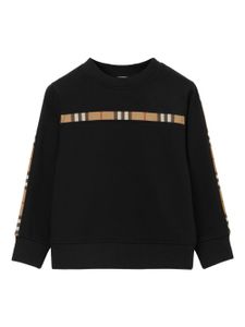 Burberry Kids sweat à empiècements contrastants - Noir