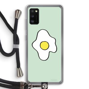 Spiegelei: Samsung Galaxy A41 Transparant Hoesje met koord