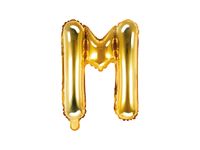 Folieballon Goud Letter 'M' - 35cm - thumbnail