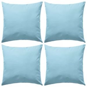 VidaXL Buitenkussens 45x45 cm lichtblauw 4 st