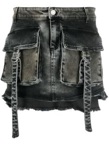 Blumarine jupe à ourlet asymétrique - Gris