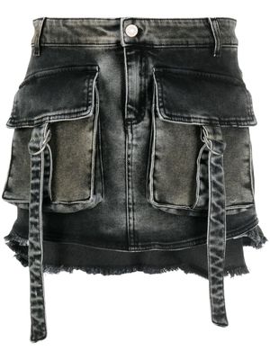 Blumarine jupe à ourlet asymétrique - Gris