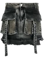 Blumarine jupe à ourlet asymétrique - Gris