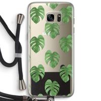 Monstera leaves: Samsung Galaxy S7 Edge Transparant Hoesje met koord - thumbnail