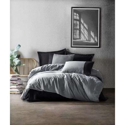 Beddengoedset - 1 dekbedovertrek 220 x 240 cm + 2 kussenslopen 60 x 60 cm - 100% katoen - Grijs