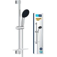 Doucheset met 2-straals douchekop, 60cm staaf, flexibele slang en planchet - GROHE Vitalio Start 110 26952001 - Waterbesparend - Chroom