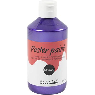 Creativ Company Tempera verf metallic , paars, 300 ml/ 1 doos