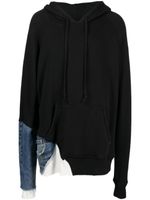 Greg Lauren hoodie Multi Fragment à effet usé - Noir - thumbnail