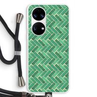 Moroccan tiles 2: Huawei P50 Transparant Hoesje met koord