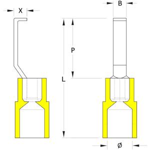 Weidmüller 1312470000 Haakkabelschoen 4 mm² 6 mm² Deels geïsoleerd Geel 100 stuk(s)