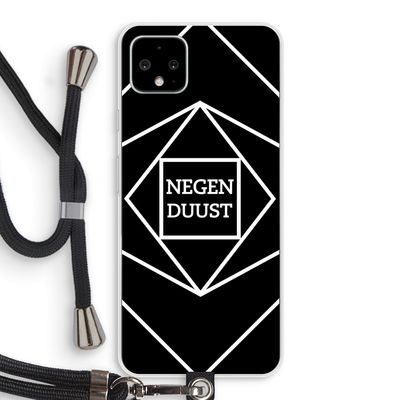 Negenduust geometrisch: Pixel 4 XL Transparant Hoesje met koord