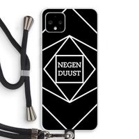 Negenduust geometrisch: Pixel 4 XL Transparant Hoesje met koord