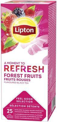 Lipton thee Feel Good Selection, Zwarte thee bosvruchten, doos van 25 zakjes