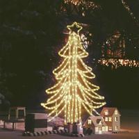 VidaXL Kerstfiguur kerstboom met warmwitte led's 87x87x93 cm