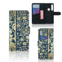 Motorola One Action Hoesje Beige Flowers