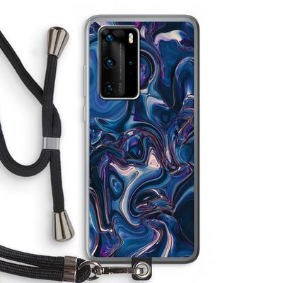 Mirrored Mirage: Huawei P40 Pro Transparant Hoesje met koord Mirrored Mirage: Huawei P40 Pro Transparant Hoesje met koord