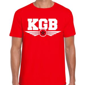 KGB agent verkleed t-shirt rood voor heren