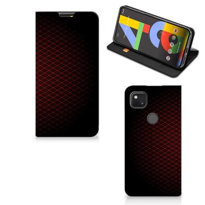 Google Pixel 4a | Hoesje met Magneet | Geruit Rood