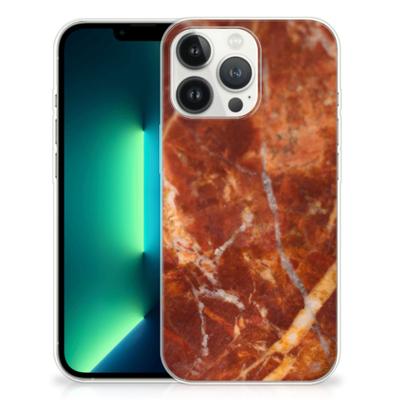 iPhone 13 Pro Max | TPU | Siliconen hoesje | Marmer Bruin