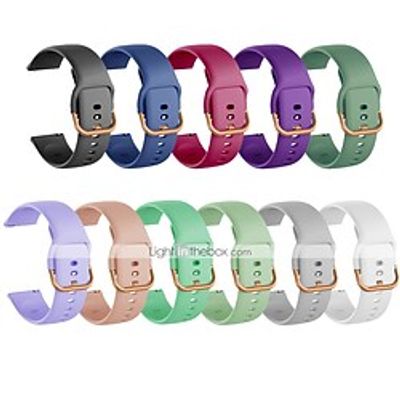 1 pcs Slimme horlogeband voor Samsung Galaxy Gear S2 Classic Horloge 42mm Horloge 3 41mm Horloge Actief 2 40mm Horloge Actief 2 44mm Siliconen Smartwatch Band Sportband Vervanging Polsbandje Lightinthebox