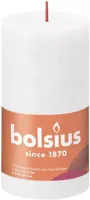 Bolsius stompkaars rustiek shine 6.8x13cm cloudy white Bolsius stompkaars rustiek shine 6.8x13cm cloudy white