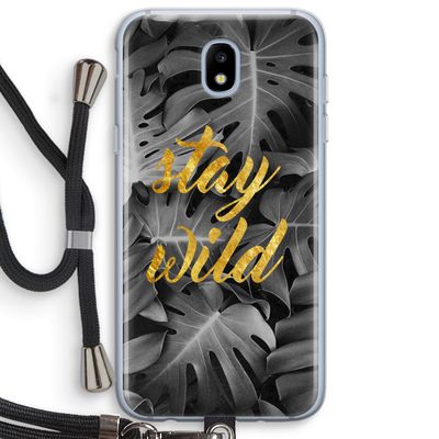 Stay wild: Samsung Galaxy J5 (2017) Transparant Hoesje met koord