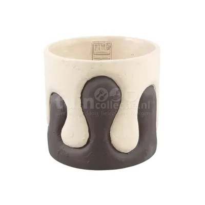 PTMD Bloempot Shelomi Créme Ø17cm