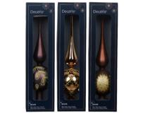 Piek glas d8h31 cm bruin a3 T kerst Decoris - Decoris Piek glas d8h31 cm bruin a3 T kerst Decoris - Decoris