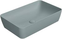 Ben Stilo rechthoekige waskom 60x38x14cm keramiek mat azuur