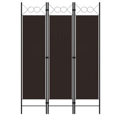 Kamerscherm met 3 panelen 120x180 cm bruin