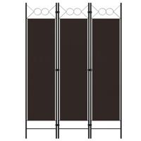 Kamerscherm met 3 panelen 120x180 cm bruin