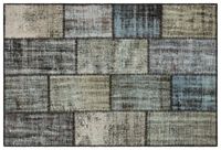 sale patchwork vloerkleed zwart nr.35389 180cm x 120cm