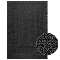 VidaXL Vloerkleed zizur binnen en buiten 140x200cm jute look antraciet