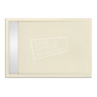 Xenz Easytray 140x80x5 cm acryl zelfdragende douchebak incl. gootcover pergamon glans - thumbnail