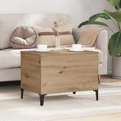Salontafel artisanaal eikenkleurig 60 x 44.5 x 45 cm