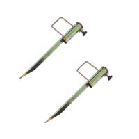 Parasolhouder - 2x - metaal - parasolboren - 45 cm - parasolvoet