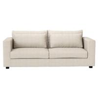 Leen Bakker - Bank Chelsea 3-zits - Cyclamen - Stof - Beige - 100x226x90 Cm