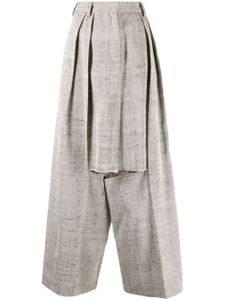 Niccolò Pasqualetti pantalon ample en velours à effet usé - Gris