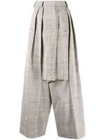 Niccolò Pasqualetti pantalon ample en velours à effet usé - Gris